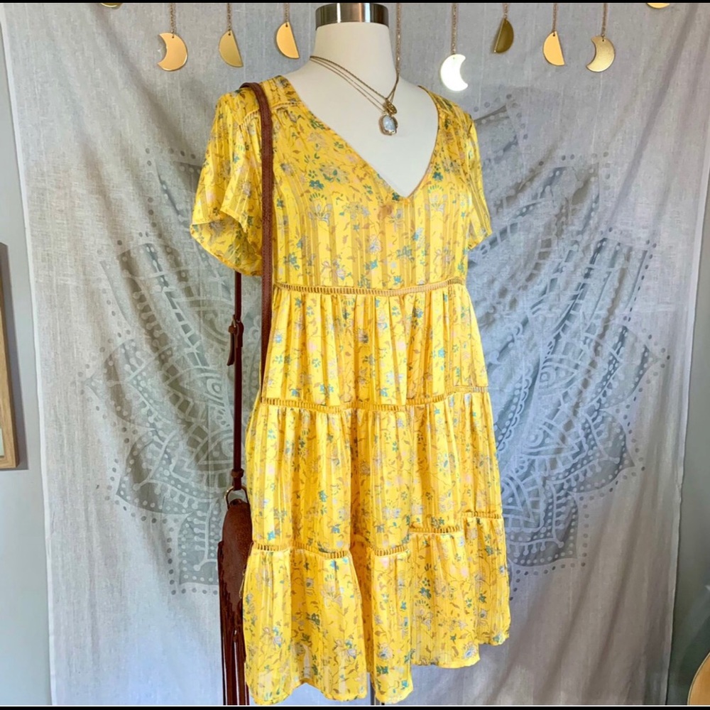 Urban Outfitters Pippa Chiffon Babydoll Dress